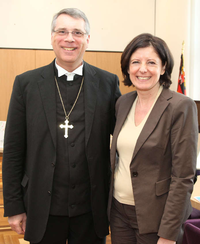 Kirchenpräsident Schad und Ministerpräsidentin Malu Dreyer